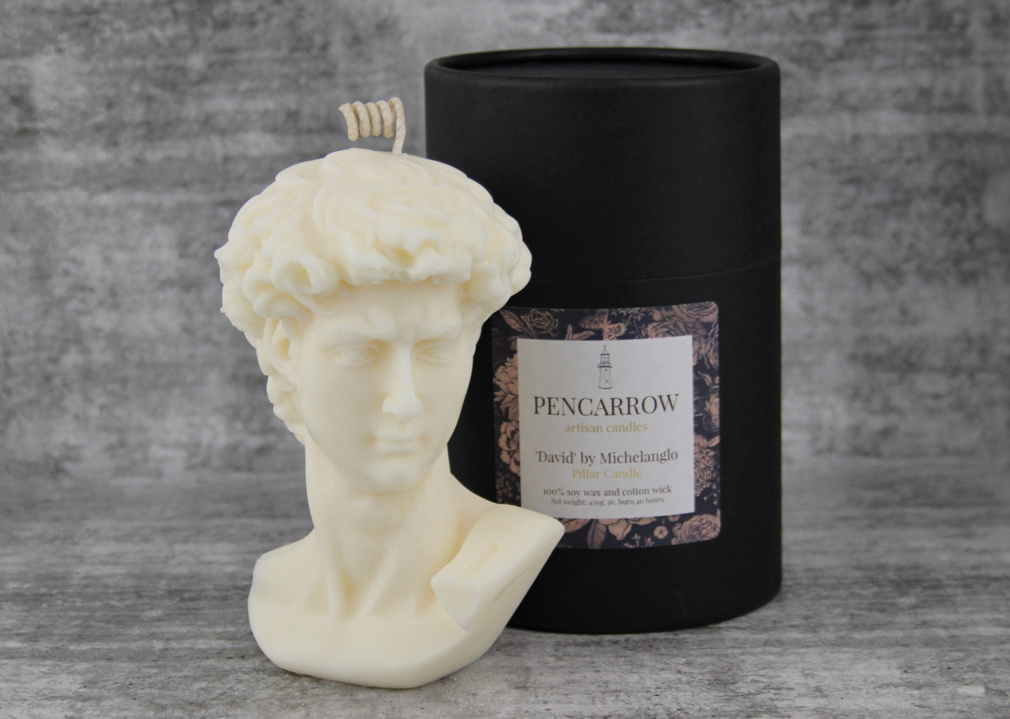 David by Michelangelo Sculpture Candle